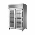 True STG2R-2G-HC 52 3/5" 2 Section Reach In Refrigerator, (2) Left/Right Hinge Glass Doors, 115v, Silver | True Refrigeration