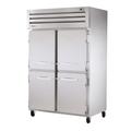 True STR2F-4HS-HC 52 5/8" 2 Section Reach In Freezer, (4) Solid Doors, 115v, 2 Interior Kits, Silver | True Refrigeration
