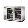 True TBB-24GAL-48G-S-HC-LD 48" Bar Refrigerator - 2 Swinging Glass Doors, Stainless, 115v, Stainless Steel Exterior, Silver | True Refrigeration
