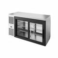 True TBR60-PTSZ1-L-S-11-11-1 60" Bar Refrigerator - Sliding Glass Doors, Stainless, 115v, 60" Wide, Silver | True Refrigeration