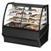 True TDM-DZ-48-GE/GE-B-W 48 1/4" Full Service Dual Zone Bakery Case w/ Curved Glass - (4) Levels, 115v, Black | True Refrigeration