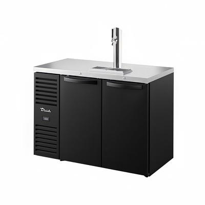 True TDR48-RISZ1-L-B-SS-1 48" Kegerator Commercial Beer Dispenser w/ 1 Keg Capacity - 1 Column, Black, 115v, 2 Sections | True Refrigeration