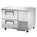 True TUC-44D-2-HC 44" W Undercounter Refrigerator w/ (1) Section & (2) Drawers, 115v, Silver | True Refrigeration