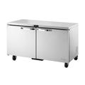 True TUC-60-HC~SPEC3 60" W Undercounter Refrigerator w/ (2) Sections & (2) Doors, 115v, Silver | True Refrigeration