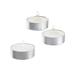 Sterno 40100 Tea Light Candle w/ 5 hr Burn Time - Wax, Silver Metal Cup