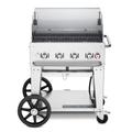 Crown Verity CV-MCB-30WGP-LP 28" Mobile Gas Commercial Outdoor Charbroiler w/ Wind Guards, Liquid Propane, 4 Burners, Stainless Steel, Gas Type: LP