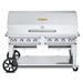 Crown Verity CV-RCB-60-1RDP-SI50/100 58" Mobile Gas Commercial Outdoor Grill w/ Roll Dome, Liquid Propane, 8 Burners, LP Gas, Stainless Steel, Gas Type: LP