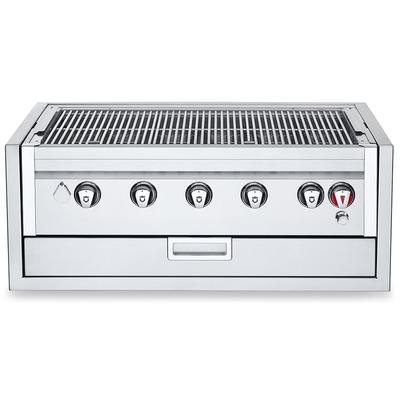 Crown Verity IBI36-GO LP 36" Built In Commercial Outdoor Charbroiler Grill Only w/ 5 Burners - Liquid Propane, Stainless Steel, Gas Type: LP