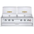 Crown Verity IBI482RD 48" Built In Commercial Outdoor Charbroiler w/ (6) Burners - (2) Roll Domes, Natural Gas, Stainless Steel, Gas Type: NG