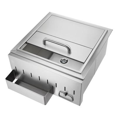 Crown Verity CV-IC1 Ice Chest w/ Drain For Island Grill, Stainless Steel