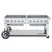 Crown Verity CV-MCB-72NG 70" Mobile Gas Commercial Outdoor Charbroiler w/ Water Pan, Natural Gas, Stainless Steel, Gas Type: NG