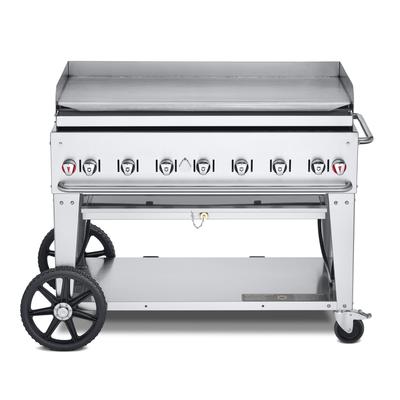 Crown Verity CV-MG-48NG 46" Mobile Gas Commercial Outdoor Griddle, Natural Gas, Stainless Steel, Gas Type: NG
