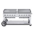 Crown Verity CV-MG-72NG 70" Mobile Gas Commercial Outdoor Griddle, Natural Gas, Stainless Steel, Gas Type: NG