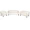 Flash Furniture 111-SET-WH-GG 3 Piece Reception Set - White LeatherSoft Upholstery, Cherry Wood Feet