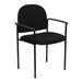 Flash Furniture BT-516-1-BK-GG Stacking Reception Side Chair - Black Fabric Upholstery, Black Steel Frame