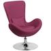 Flash Furniture CH-162430-MAG-FAB-GG Swivel Reception Arm Chair - Magenta Fabric Upholstery, Chrome