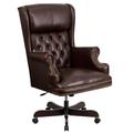 Flash Furniture CI-J600-BRN-GG Swivel Office Chair w/ High Back - Brown LeatherSoft Upholstery