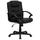 Flash Furniture GO-937M-BK-LEA-GG Swivel Office Chair w/ Mid Back - Black LeatherSoft Upholstery