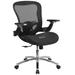 Flash Furniture GO-WY-87-GG Swivel Office Chair w/ Mid Back - Black Mesh Back & Seat