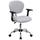 Flash Furniture H-2376-F-WHT-ARMS-GG Swivel Office Arm Chair w/ Mid Back - White Mesh Back &amp; Seat