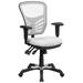 Flash Furniture HL-0001-WH-GG Swivel Office Chair w/ Mid Back - White Mesh Back & Seat