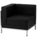 Flash Furniture ZB-IMAG-LEFT-CORNER-GG Modular Left Corner Chair - Black LeatherSoft Upholstery, Stainless Legs