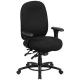 Flash Furniture LQ-1-BK-GG Swivel Big & Tall Office Chair w/ High Back - Black Fabric Upholstery