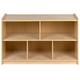 Flash Furniture MK-STRG004-GG 5 Section Classroom Storage Cabinet - 36"W x 15"D x 24"H, Wood, Natural Finish