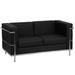 Flash Furniture ZB-REGAL-810-2-LS-BK-GG Loveseat w/ Black LeatherSoft Upholstery, Stainless Legs