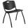 Flash Furniture RUT-D01-BK-GG Stacking Chair w/ Black Plastic Seat &amp; Black Metal Frame
