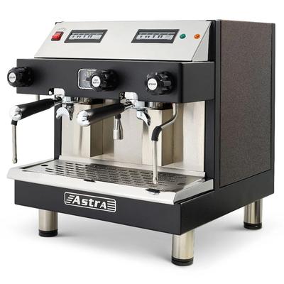 Astra M2C014-1 Automatic Commercial Espresso Machine w/ 2 Groups, 2 Steam Valves, & 2 Hot Water Valve - 110v, 2 Brewing Heads, 1 Hot Water Valve