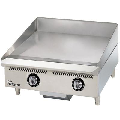 Star 824TCHSA 24" Gas Commercial Griddle w/ Thermostatic Controls - 1" Chrome Plate, Natural Gas, Stainless Steel, Gas Type: NG