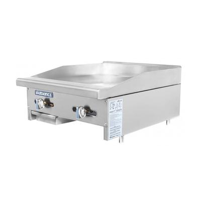 Turbo Air 24" Commercial Gas Griddle - Manual Controls, 3/4" Steel Plate, Convertible, NG, Stainless Steel, TAMG-24