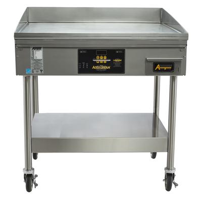 AccuTemp EGF2403A4850-S2 48" Electric Commercial Griddle w/ Mobile Stand - Thermostatic Controls - 3/16" Steel Plate, 240v/3ph, Stainless Steel