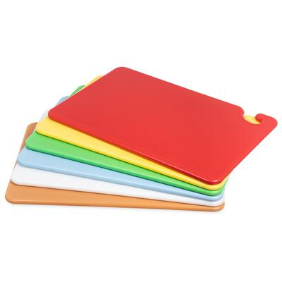 San Jamar CB1218KC Cut-N-Carry Cutting Board Set w/ (6) Boards - 12" x 18", Assorted Colors