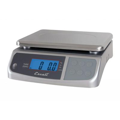 San Jamar SCDGM33 Escali 33 lb Digital Scale w/ Removable Platform - 10 1/4" x 11 3/4", Stainless Steel, Front and Rear Displays