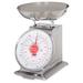 San Jamar SCDLB2 Escali 2 lb Dial Scale w/ Removable Platform - 6" x 6", Stainless, Metric and Imperial, Stainless Steel