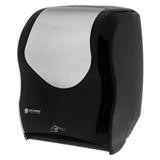 San Jamar T1470BKSS Wall Mount Touchless Roll Paper Towel Dispenser - Plastic, Black/Stainless, Adjustable Towel Length