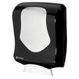 San Jamar T1770BKSS Ultrafold Wall Mount Paper Towel Dispenser w/ (500) Multifold Capacity - Plastic, Black/Stainless, Impact-Resistant Plastic
