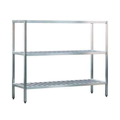 New Age 1048TB 72" Heavy-duty Shelving Unit w/ 1000 lb Capacity, Aluminum, Welded Aluminum, 72" x 24"x 60", Silver