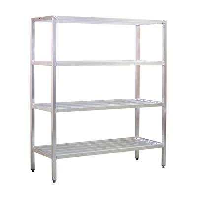 New Age 1066 48" Heavy-duty Shelving Unit w/ 1500 lb Capacity, Aluminum, 1,500 lb Capacity, Aluminum Tubing, Silver