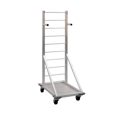 New Age 1210 Fry Basket Rack w/ 18 Basket Capacity & 3" Casters, 52 1/2" x 18 x 27", Aluminum