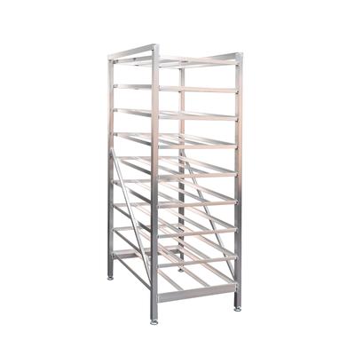 New Age 6259 71"H Stationary Can Rack w/ 162 #10 or 162 #5 Capacity, Adjustable Feet, Silver