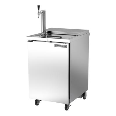 Beverage-Air BM23HC-C-S 24" Kegerator Commercial Beer Dispenser w/ 1 Keg Capacity - 1 Column, Stainless, 115v, Club Top, Silver