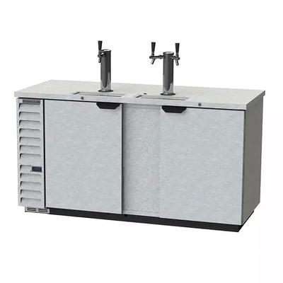 Beverage-Air DD68HC-1-C-S 69" Kegerator Commercial Beer Dispenser w/ 3 Keg Capacity - 3 Column, Stainless, 115v, 2 Column, Silver