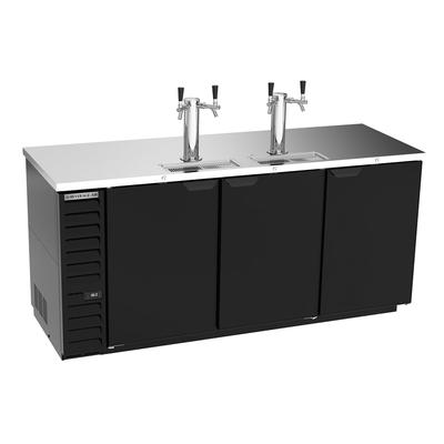Beverage-Air DD78HC-1-B-144 79" Kegerator Commercial Beer Dispenser w/ 4 Keg Capacity - 4 Columns, Black, 115v, 4 Kegs & 2 Columns