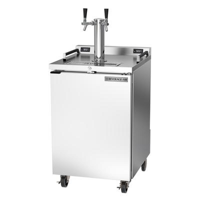 Beverage-Air DZ24-1-S 24" Kegerator Commercial Beer Dispenser w/ (1) Keg Capacity - (1) Column, Stainless, 115v, Insulated Tower, Stainless Steel