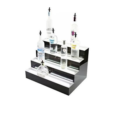 Beverage-Air LBD3-60L 3 Tier Liquor Display w/ LED Lighting - (45) Bottle Capacity, Acrylic, Black