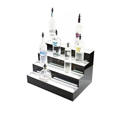 Beverage-Air LBD4-60L 4 Tier Liquor Display w/ LED Lighting - 60 Bottle Capacity, Acrylic, Black
