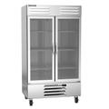Beverage Air RB44HC-1G 47" 2 Section Reach In Refrigerator, (2) Left/Right Hinge Glass Doors, 115v, Bottom-Mount Refrigeration, Silver